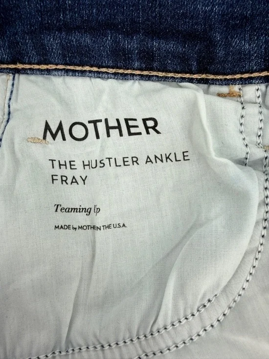 MOTHER The Hustler Ankle Fray Jeans Size 25 High Rise Flare Raw Hem - Picture 8 of 8